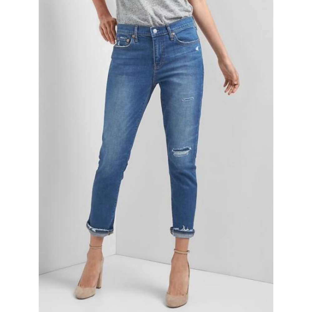 GAP 1969 Mid Rise Destructed Best Girlfriend TALL